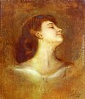 Lady Canvas Paintings - Portrait Of A Lady In Profile